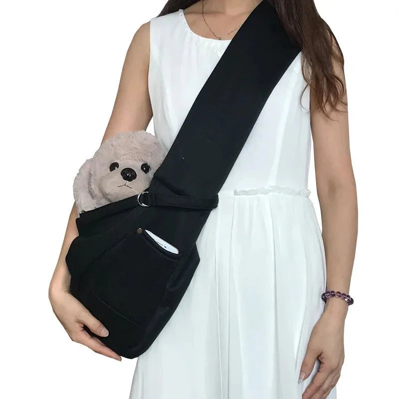 Dailypets Breathable Pet Sling Carrier with Storage Pocket for Small Pets on the Go