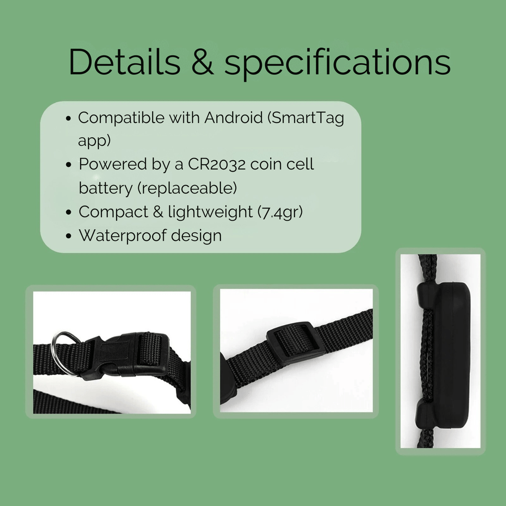 Dailypets Android Pet Tracker with SmartTag App and Bluetooth Location Support