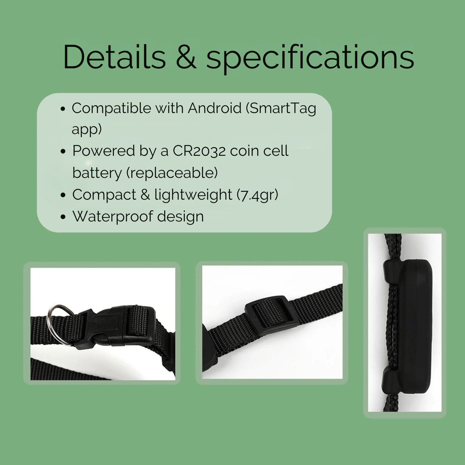 Dailypets Android Pet Tracker with SmartTag App and Bluetooth Location Support