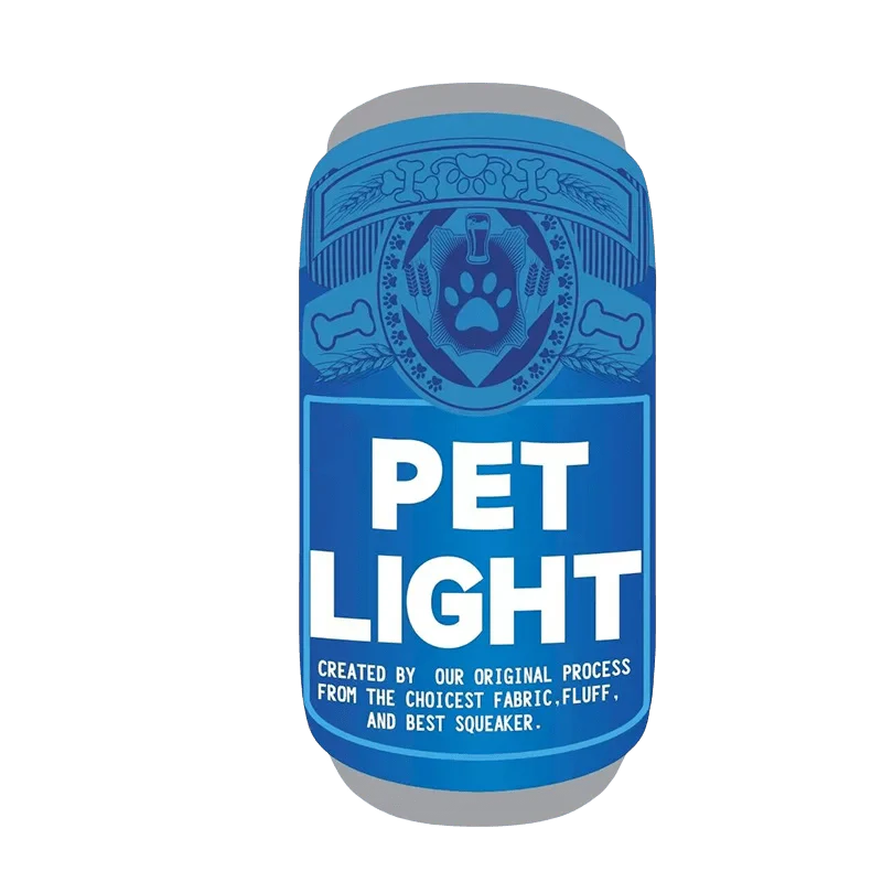 Dailypets Plush Beverage Can Dog Toy with Squeaker for Interactive Play