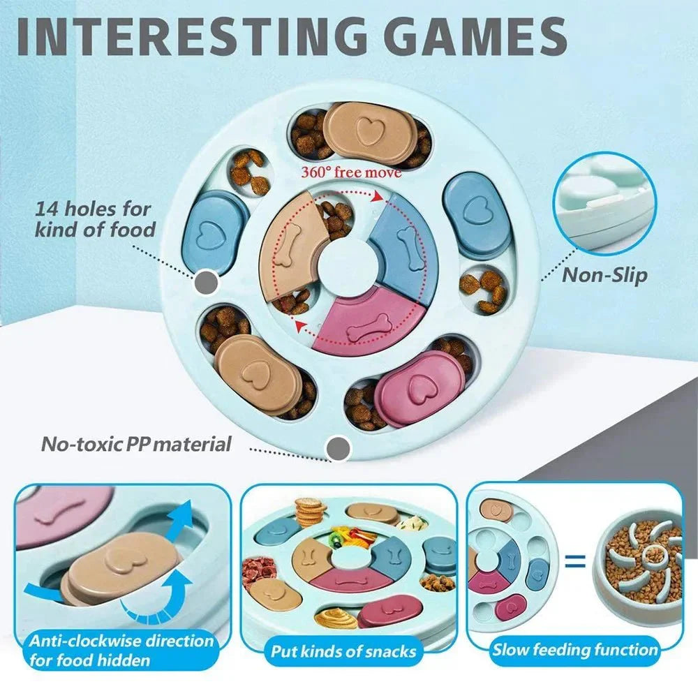 Dailypets Interactive Dog Puzzle Feeder – Slow Feeding Toy for Mental Stimulation