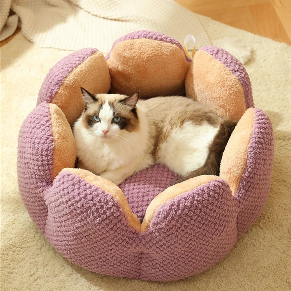 Dailypets Shell Cat Retreat – Soft Fleece Calming Cat Bed