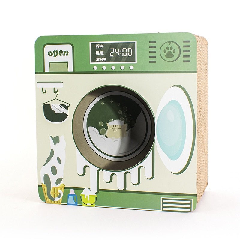 Dailypets Retro Cardboard Cat House – Interactive Cat Bed with Built-In Scratching Board