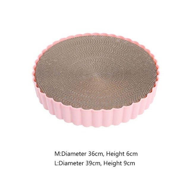 Dailypets Premium Round Cat Scratching Board – Long-Lasting Corrugated Design