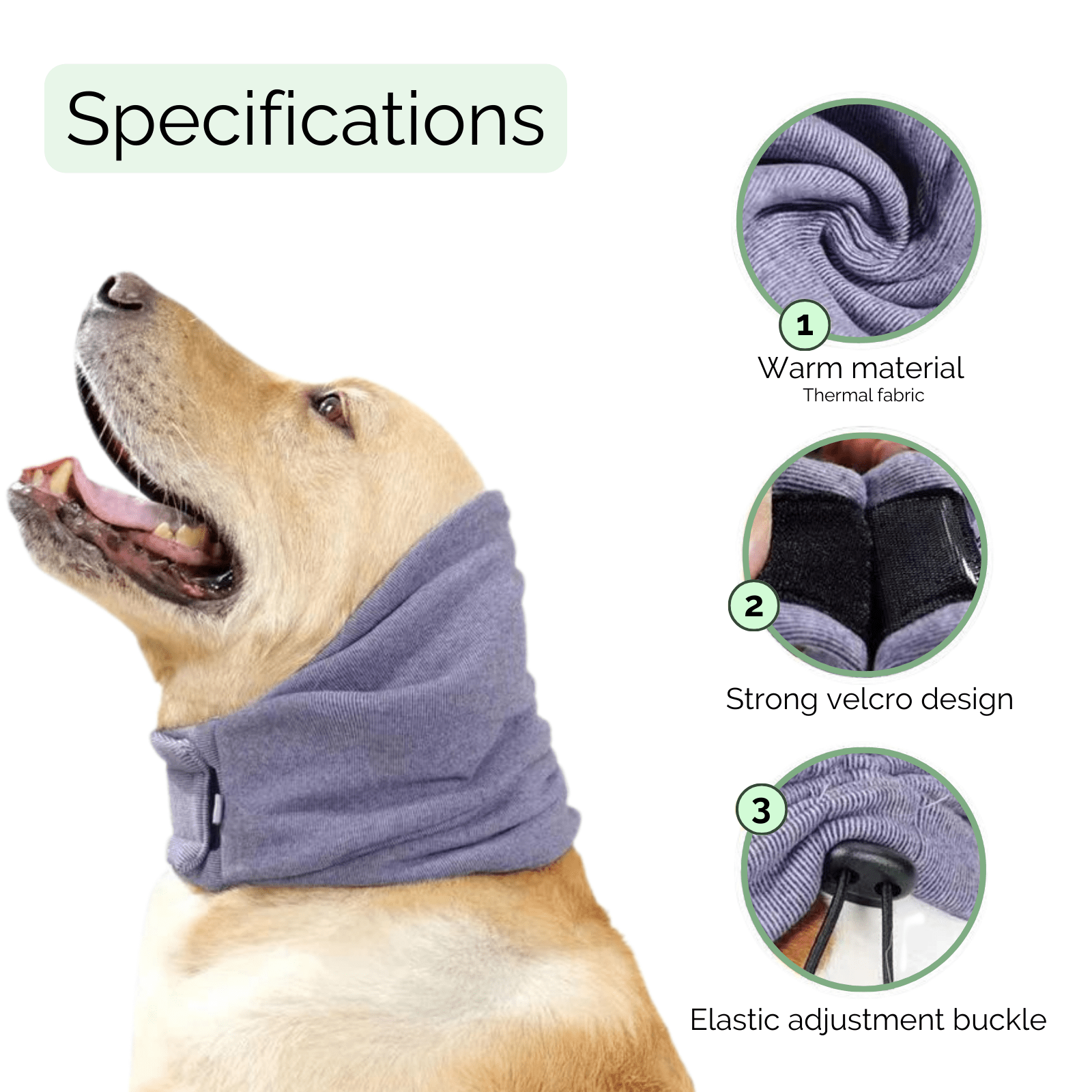 Dailypets Dog Ear Protection with Soft Compression Fit for Travel and Loud Environments