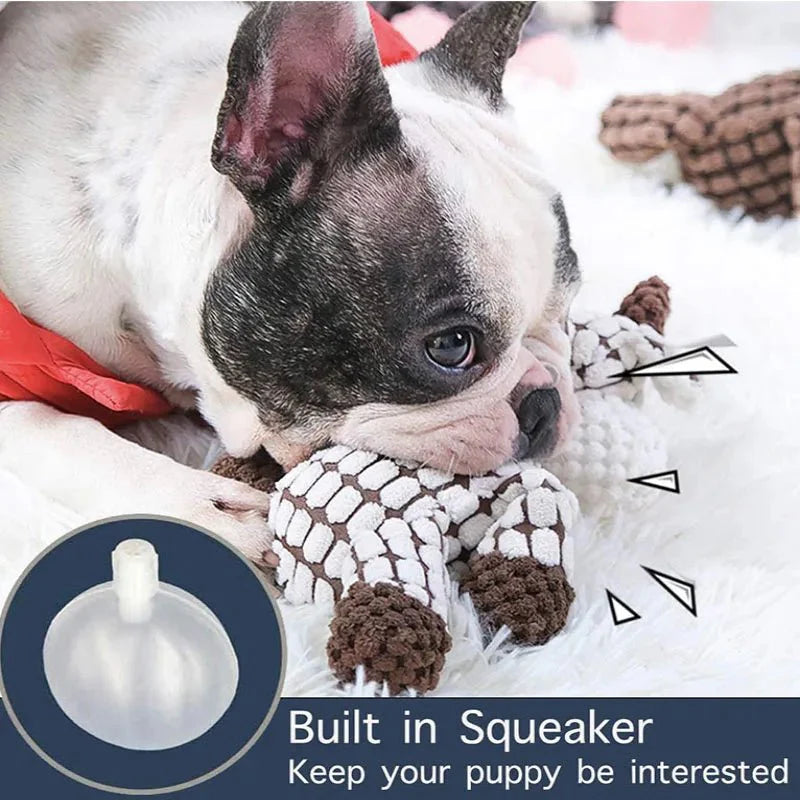 Dailypets Durable Plush Toy with Built-In Squeaker