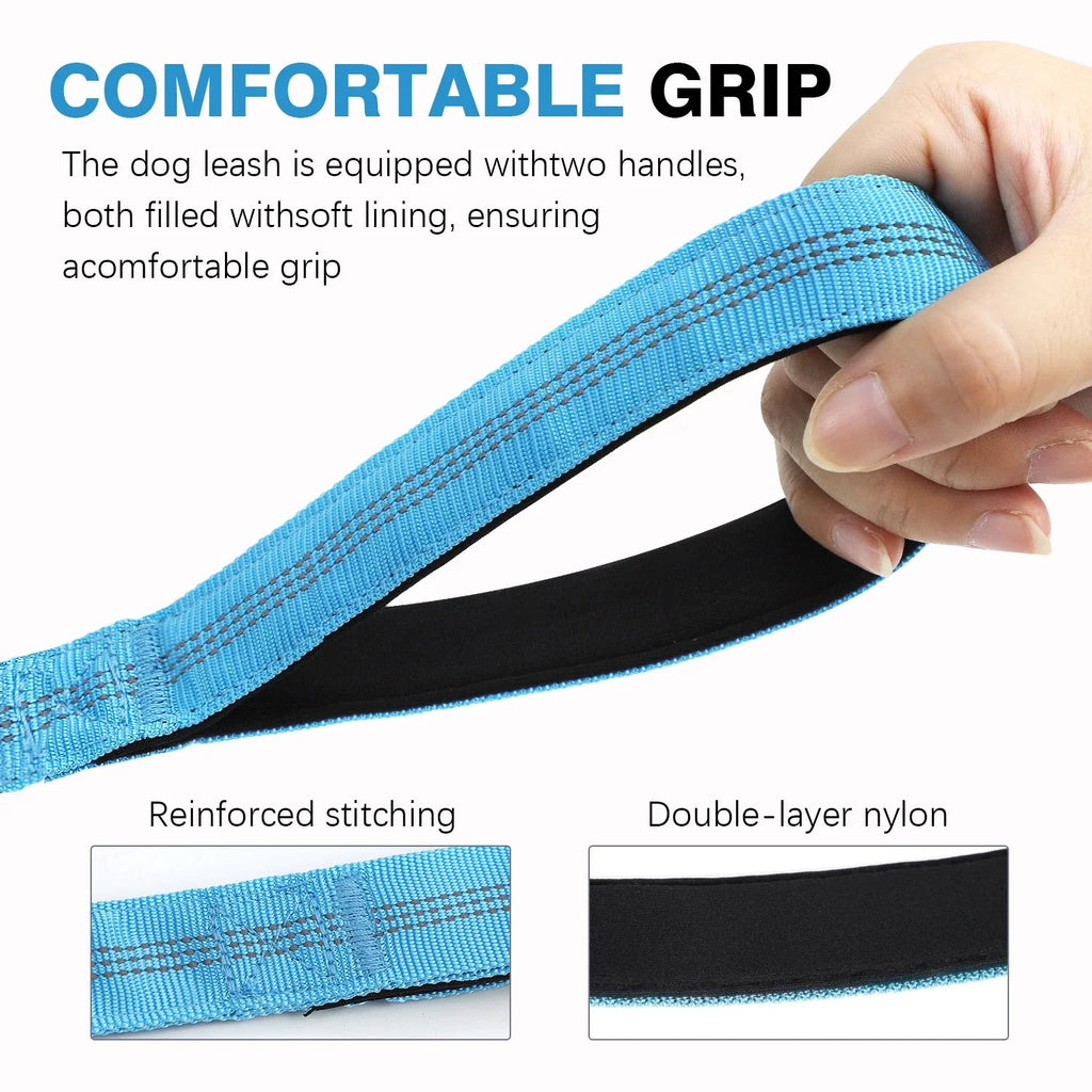 Dailypets Shock-Absorbing Bungee Dog Leash with Dual Padded Handles for Training