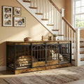 Dailypets Extra Large Dog Crate Furniture for Two Dogs with Removable Divider