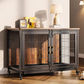 Dailypets Heavy Duty Dog Crate Furniture with Locking Wheels and Removable Tray