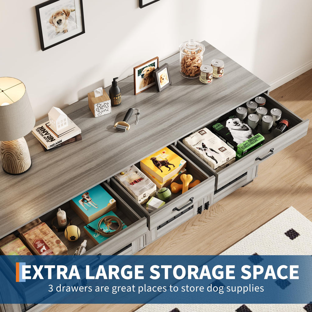 Dailypets Double Indoor Dog Residence with Storage Console
