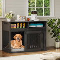 Dailypets 44.5-Inch Wooden Dog Crate Furniture with Storage Shelves