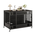 Dailypets 41-Inch Furniture Style Dog Crate with Triple Door Access
