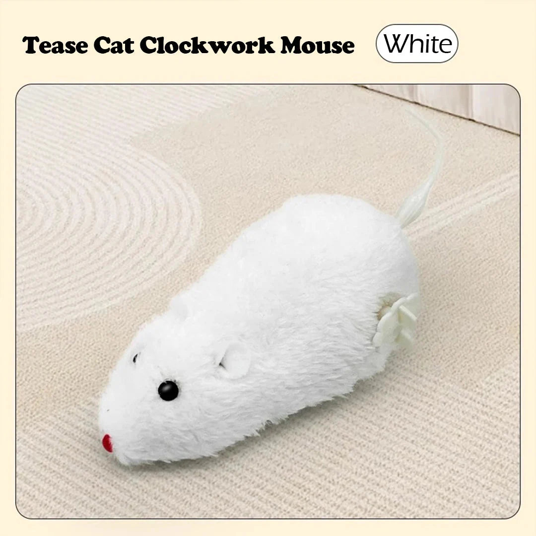 Dailypets Interactive Wind-Up Mouse Toy for Cats with Battery-Free Rolling Motion