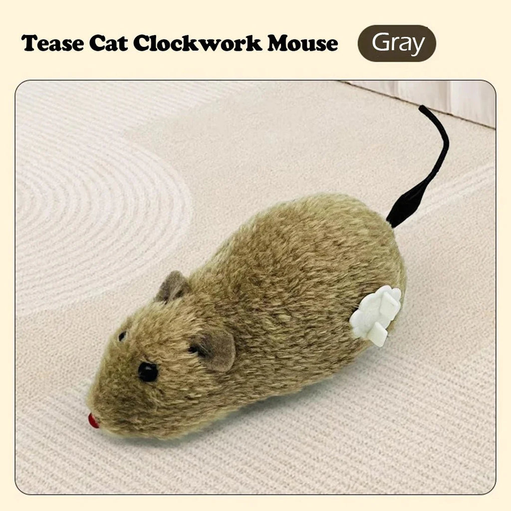 Dailypets Interactive Wind-Up Mouse Toy for Cats with Battery-Free Rolling Motion