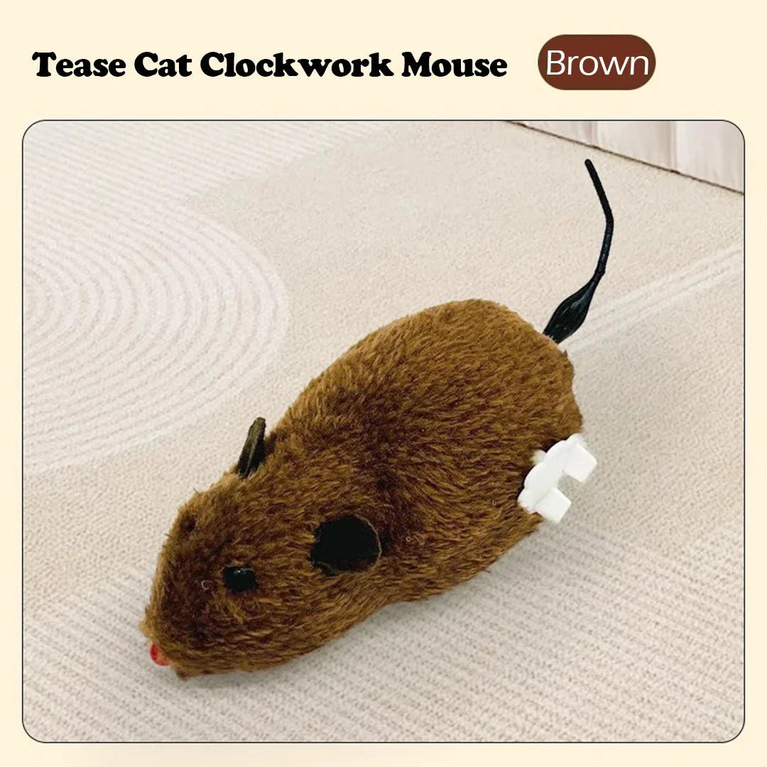 Dailypets Interactive Wind-Up Mouse Toy for Cats with Battery-Free Rolling Motion