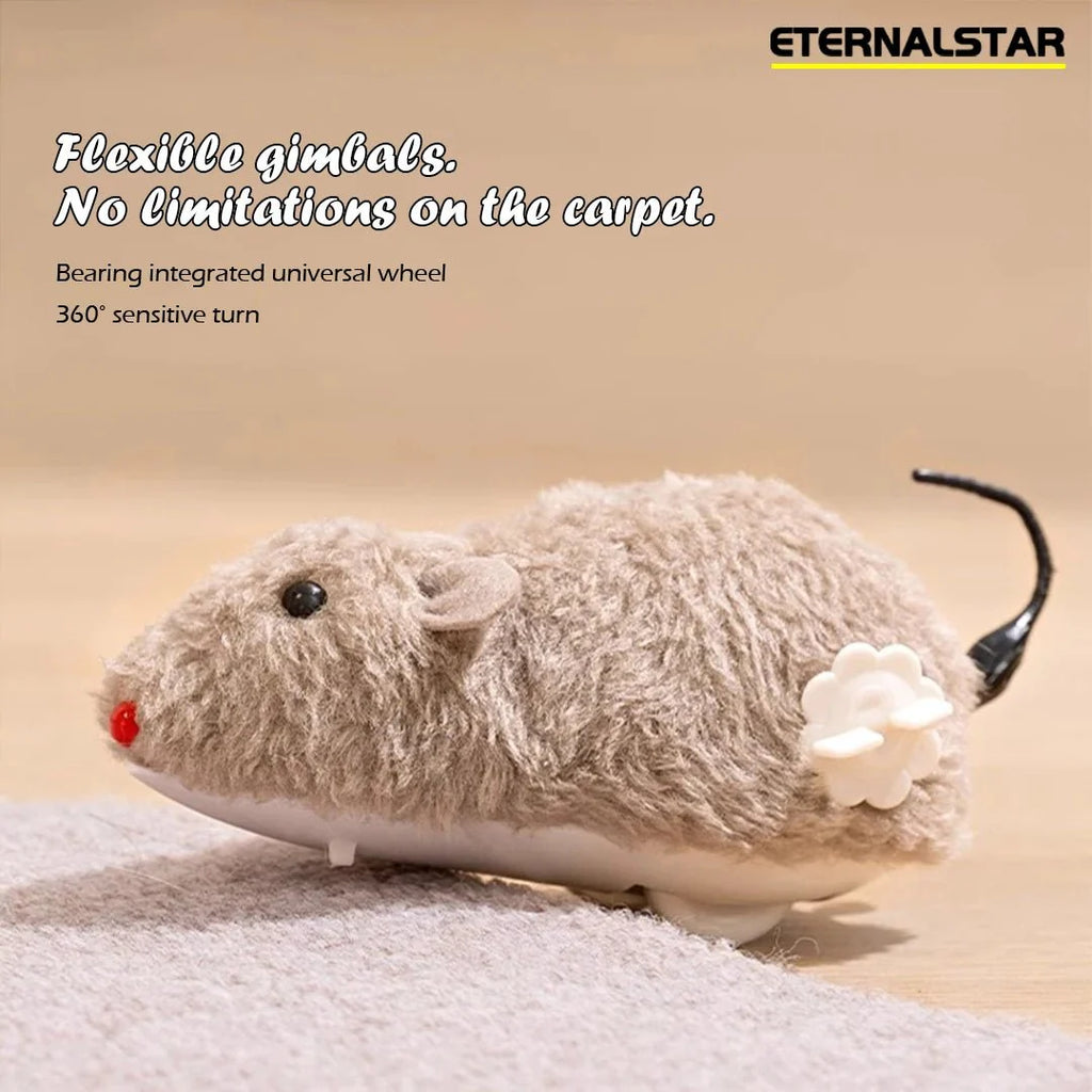 Dailypets Interactive Wind-Up Mouse Toy for Cats with Battery-Free Rolling Motion