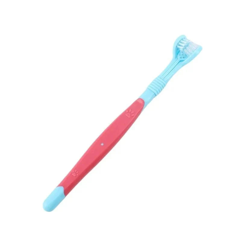 Dailypets Triple-Sided Pet Toothbrush for Easy Daily Dental Care of Dogs and Cats