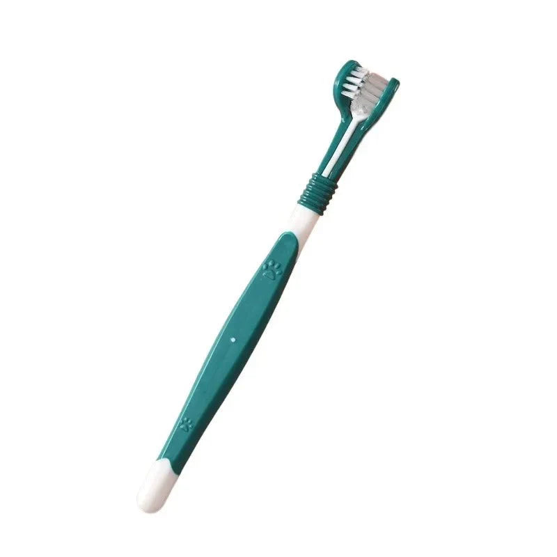 Dailypets Triple-Sided Pet Toothbrush for Easy Daily Dental Care of Dogs and Cats