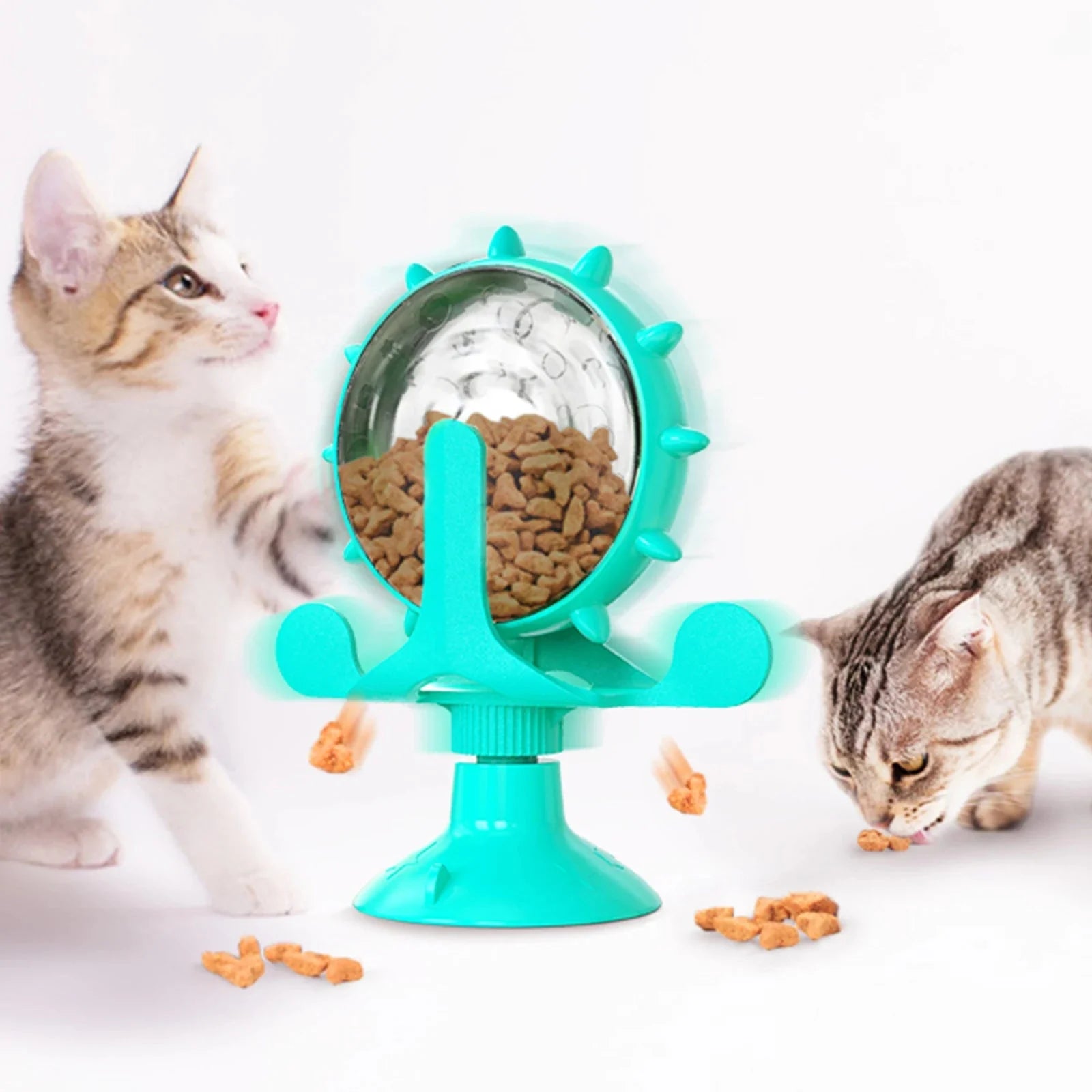 Dailypets Interactive Treat Dispenser Wheel for Pets with Suction Cup Puzzle Feeder