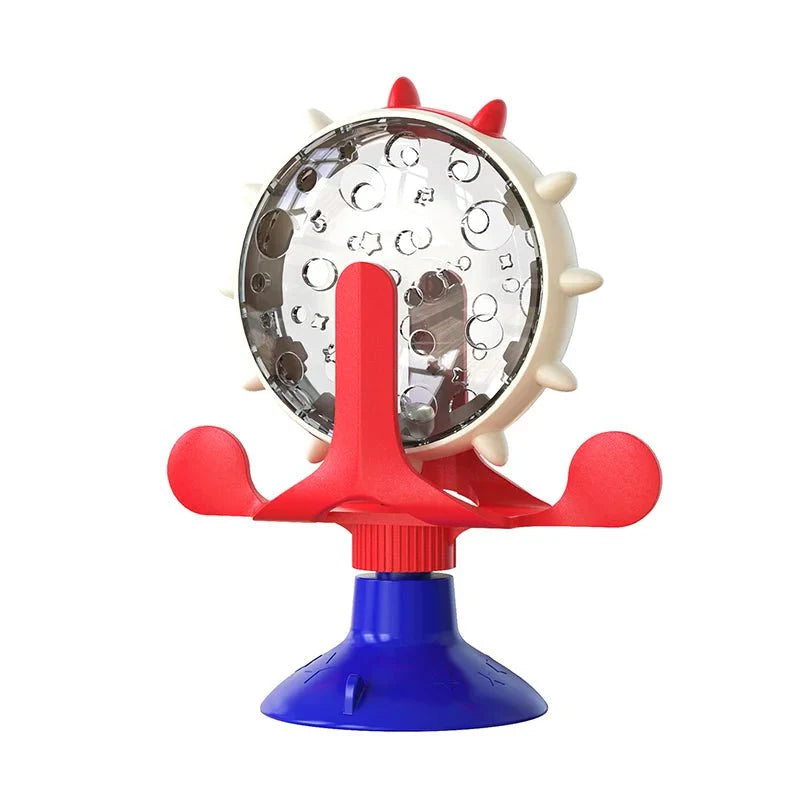 Dailypets Interactive Treat Dispenser Wheel for Pets with Suction Cup Puzzle Feeder