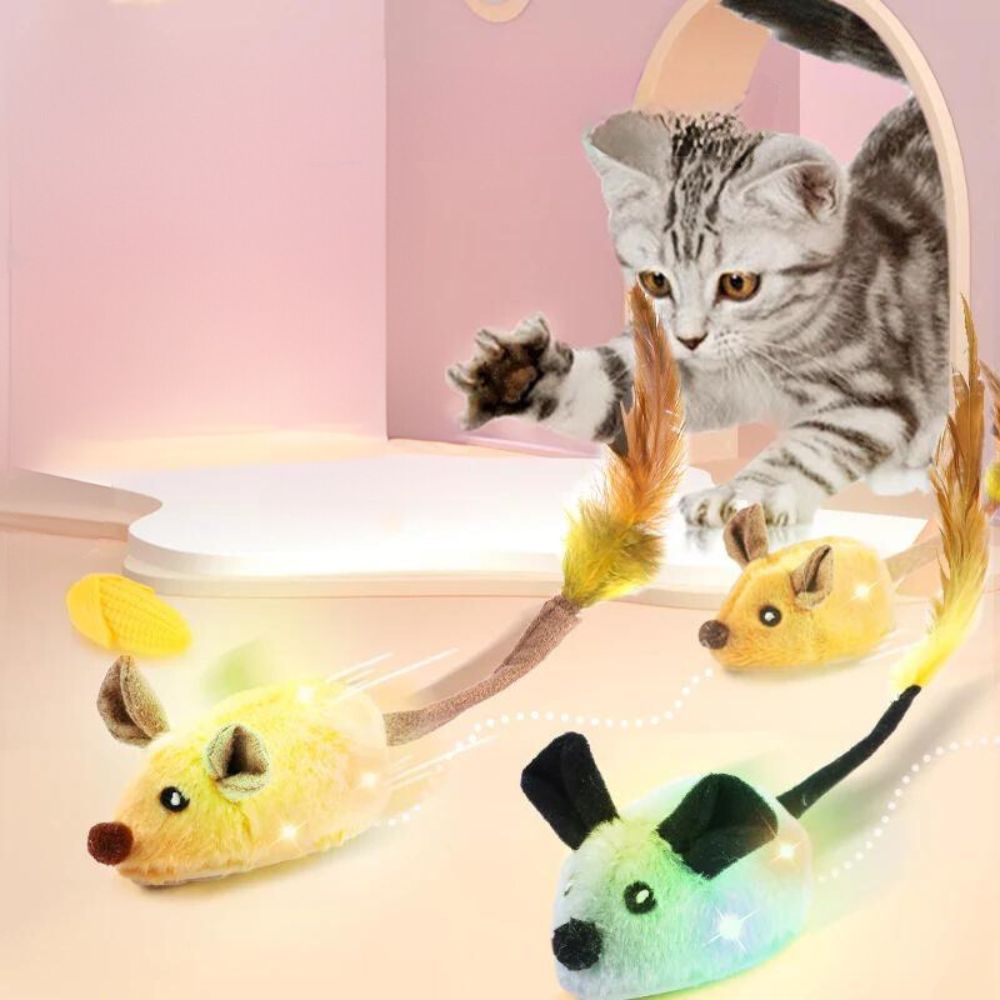 Dailypets Interactive Plush Cat Toy – Motion Activated Chase Toy for Indoor Cats