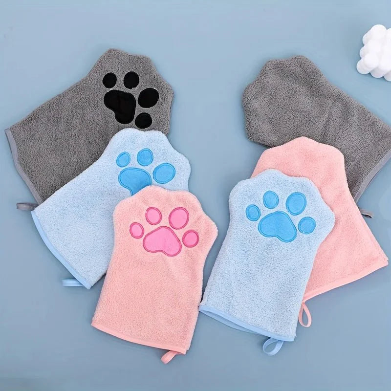 Dailypets Soft Microfiber Pet Drying Glove for Dogs and Cats Everyday Grooming