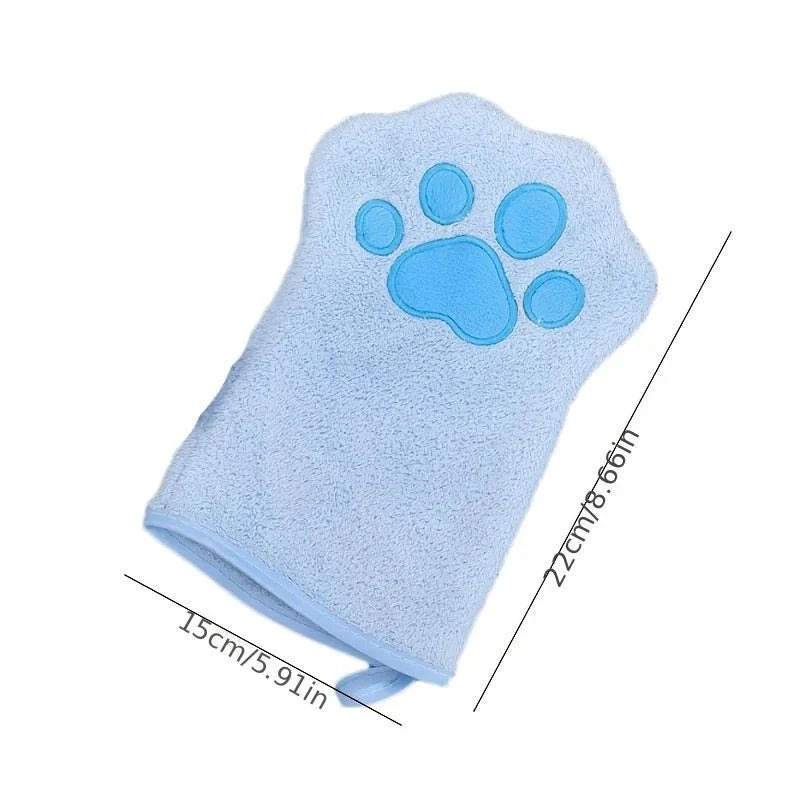 Dailypets Soft Microfiber Pet Drying Glove for Dogs and Cats Everyday Grooming