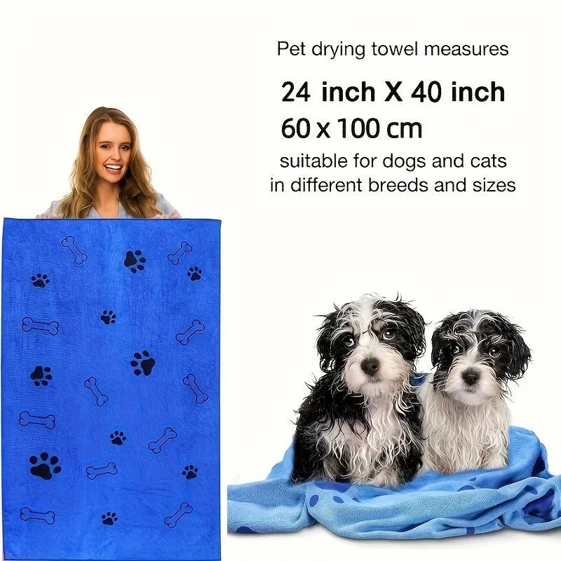 Dailypets Fast-Drying Microfiber Pet Towels 2-Pack for Everyday Dog Grooming Care