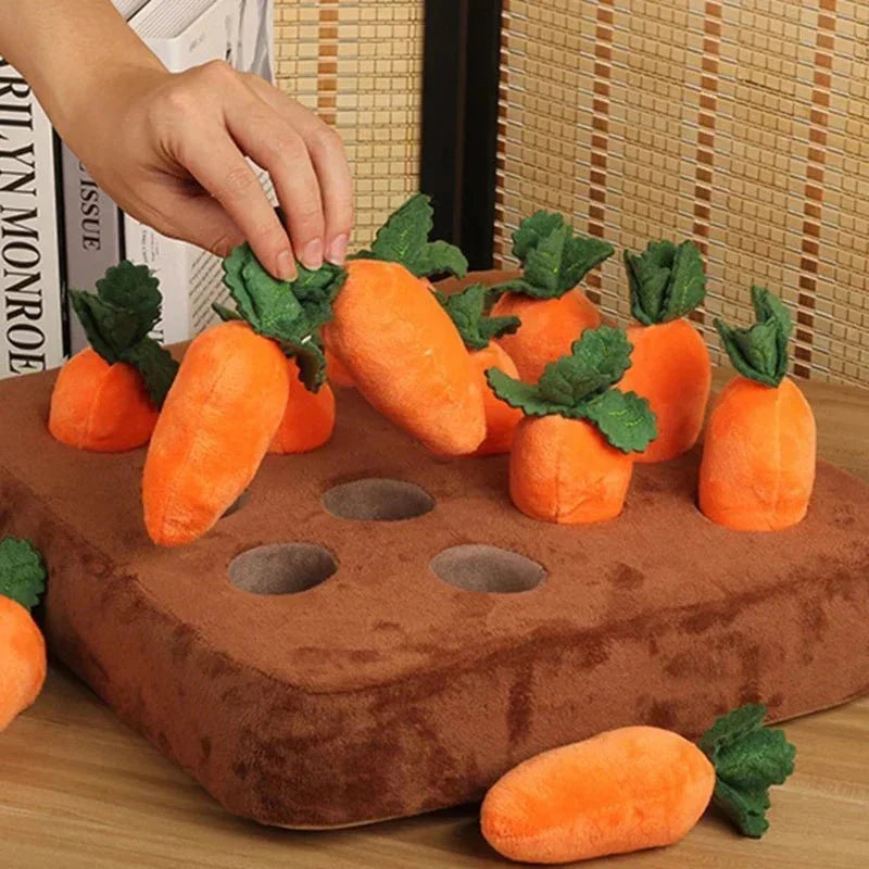Dailypets Interactive Carrot Snuffle Mat for Dogs – Plush Treat Puzzle Toy