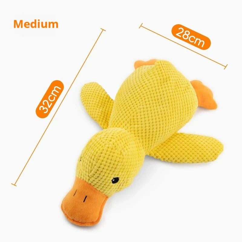 Dailypets Plush Duck Dog Toy with Soft Squeaker for Interactive Play
