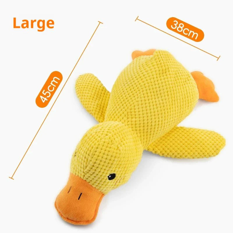 Dailypets Plush Duck Dog Toy with Soft Squeaker for Interactive Play