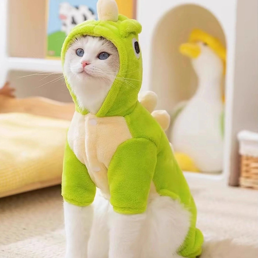 Dailypets Cute Dinosaur Cat Costume for Everyday Dress-Up and Photo Sessions