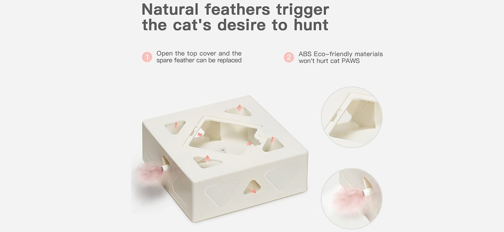 Dailypets Magic Feather Box – Automatic Cat Enrichment Toy