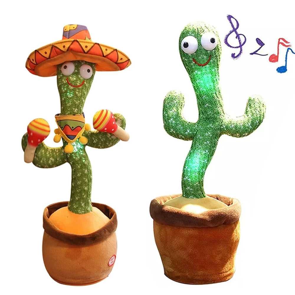 Dailypets Interactive Cat Companion Toy – Dancing Cactus with Lights and Sound
