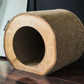 Dailypets Rustic Cat Scratcher Condo – Hollow Log Cat Hideaway with Perch Top