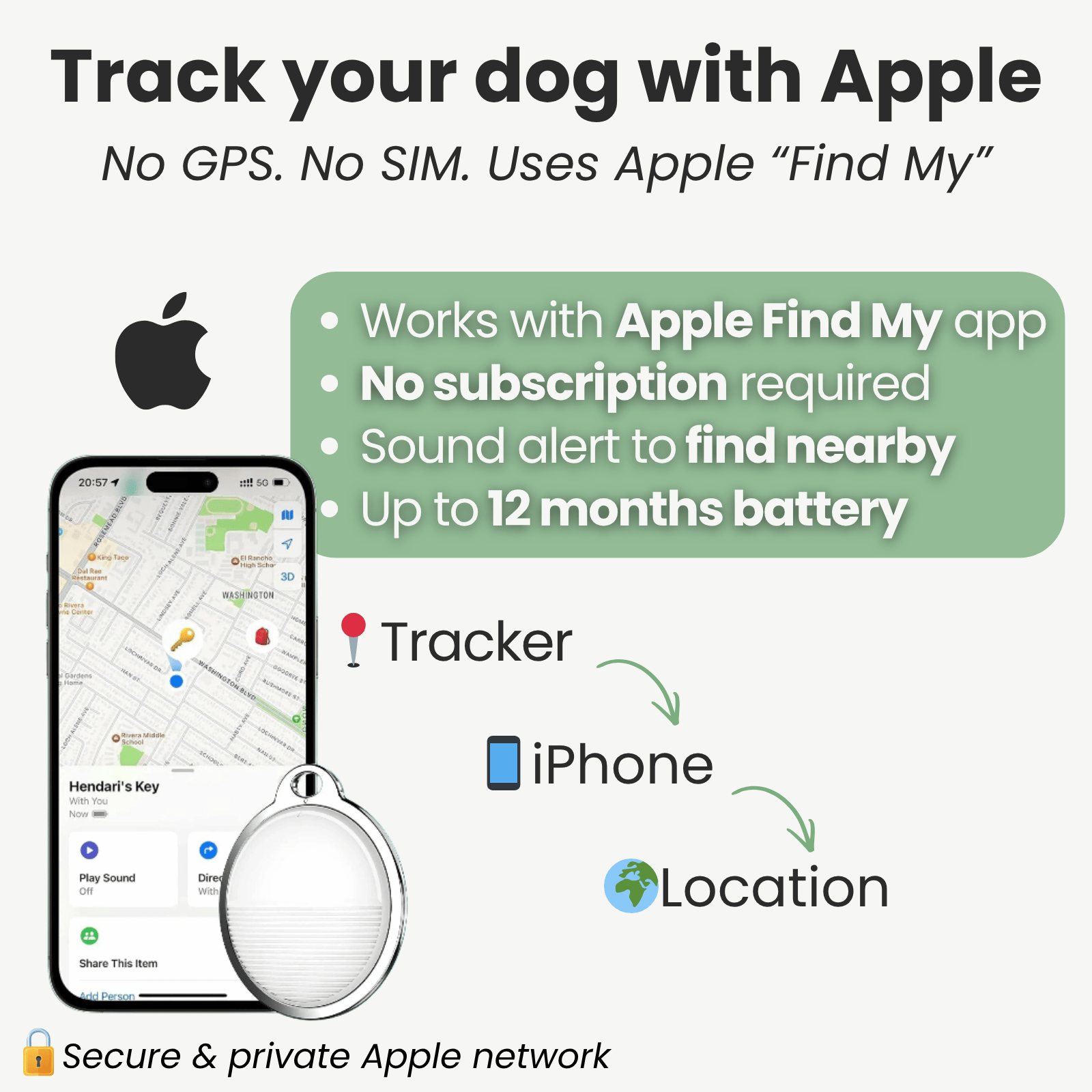 Dailypets Lightweight Cat Tracker Set with Apple Find My Support and Safety Collar