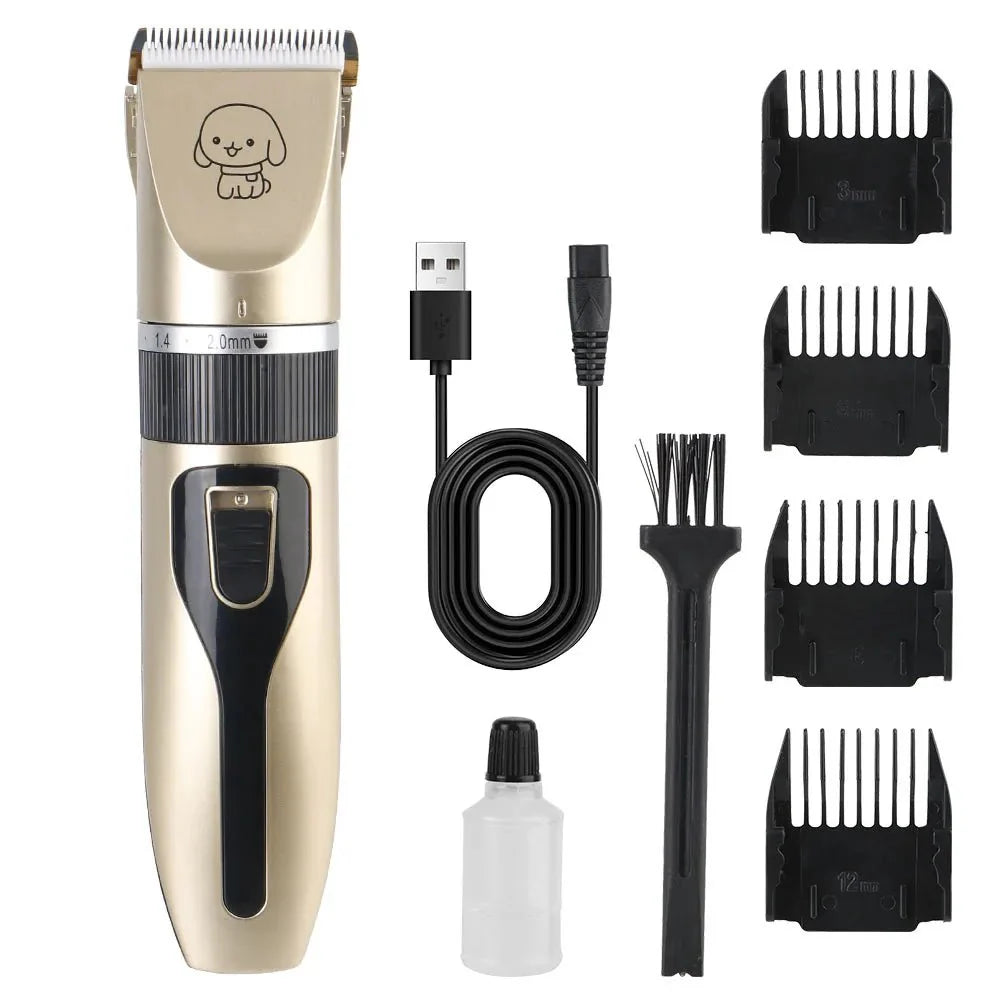 Dailypets Rechargeable Pet Clipper Kit for Dogs and Cats with Quiet Ceramic Blade
