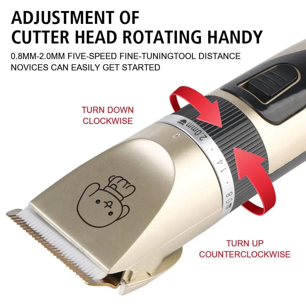 Dailypets Rechargeable Pet Clipper Kit for Dogs and Cats with Quiet Ceramic Blade