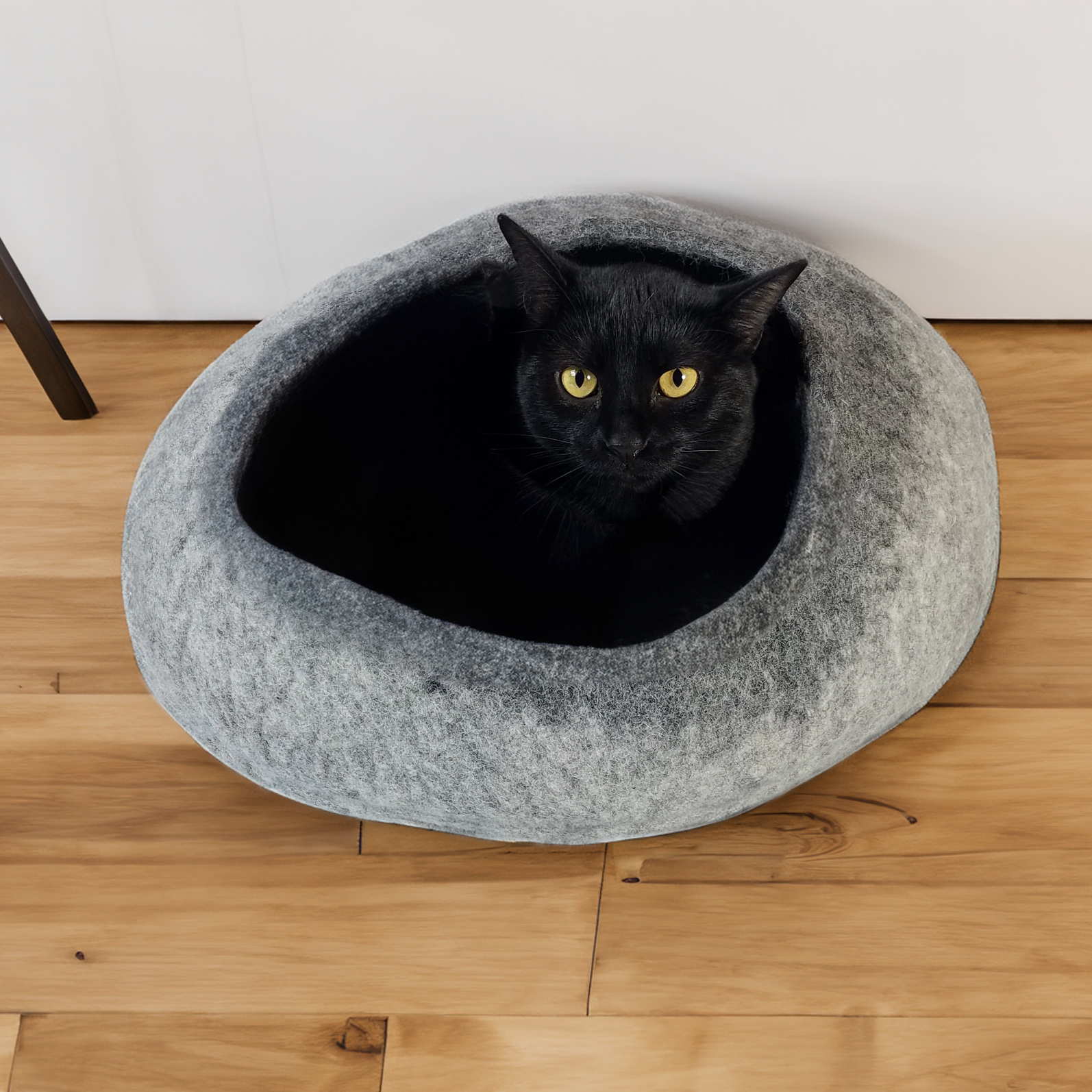 Dailypets Cozy Felted Wool Cat Cave Bed