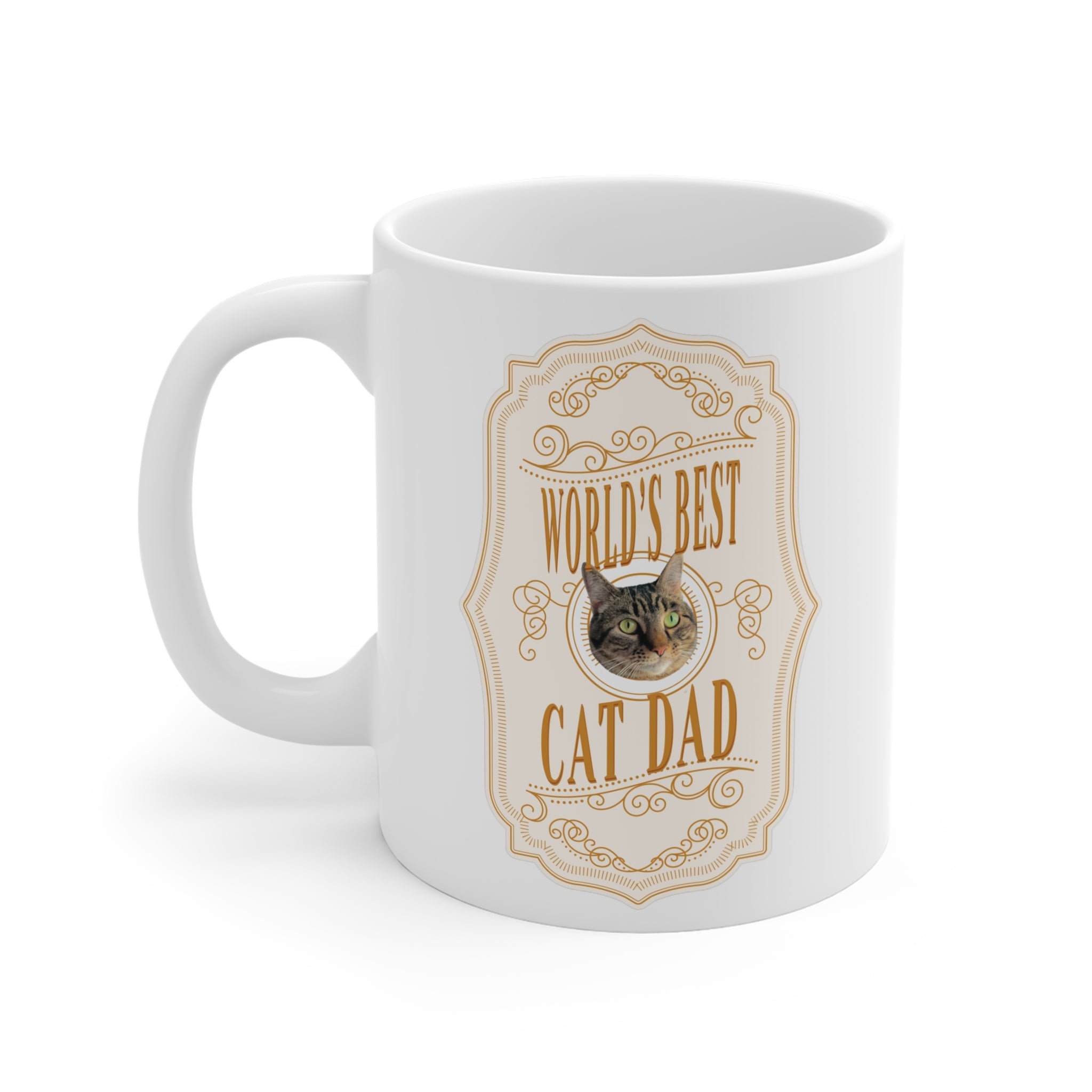 Dailypets Custom World's Best Cat Dad Photo Mug