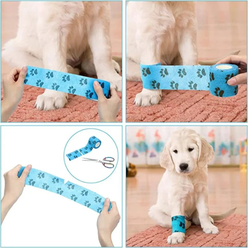 Dailypets Self-Adhesive Pet Bandage Wrap for Dogs and Cats with Breathable Fabric
